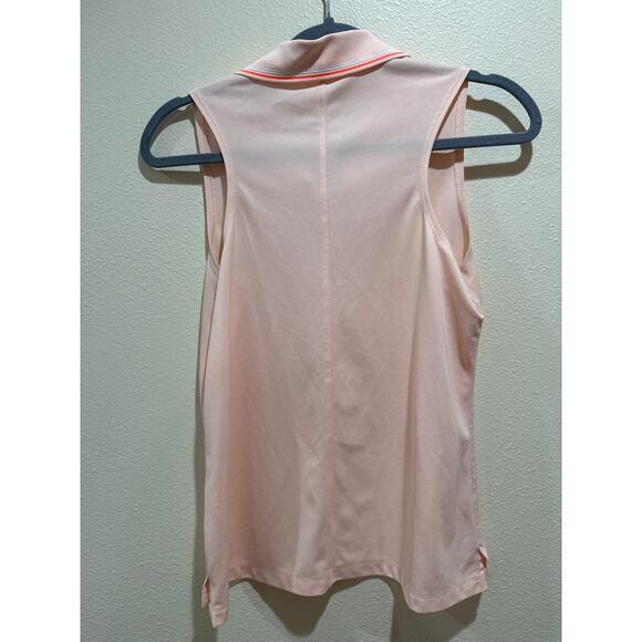 Nike Dri-FIT Victory women's sleeveless golf polo peach pink size small - Picture 3 of 3